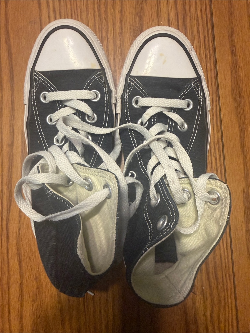 Converse Black and White Kids' High-Top Canvas Sneakers